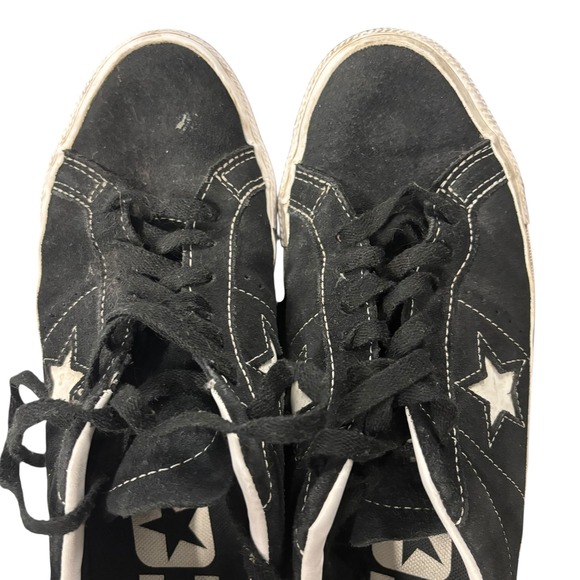 Converse One Star Suede Black Low Top Sneakers Men's 8.5 Women's 10 - Picture 9 of 11